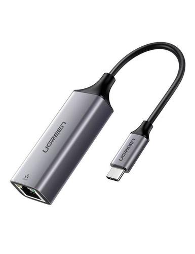 Ugreen  Adaptador de Red USB-C 3.1 (5 Gbps) a RJ45 | Thunderbolt 3 | Admite 10/100/1000 Mbps y 2.5G |  Chip Inteligente | Amplia Compatibilidad | Caja de Aluminio | Longitud del cable 10 cm.