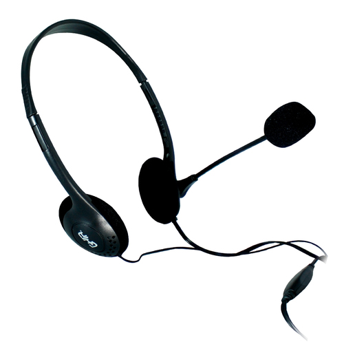 Ghia GAC-215 audífono y auriculare Auriculares Alámbrico Diadema Oficina/Centro de llamadas Negro