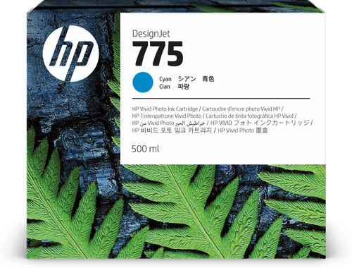 HP Cartucho de tinta cian 775 de 500 ml