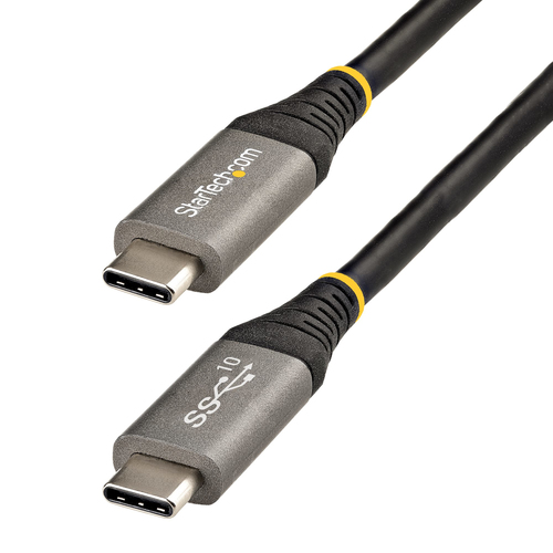 StarTech.com Cable de 50cm USB-C de 10Gbps - Cable USB Tipo C - Cable USB TipoC USB 3.1/3.2 Gen 2 - Con Carga por Entrega de Alimentación PD de 100W