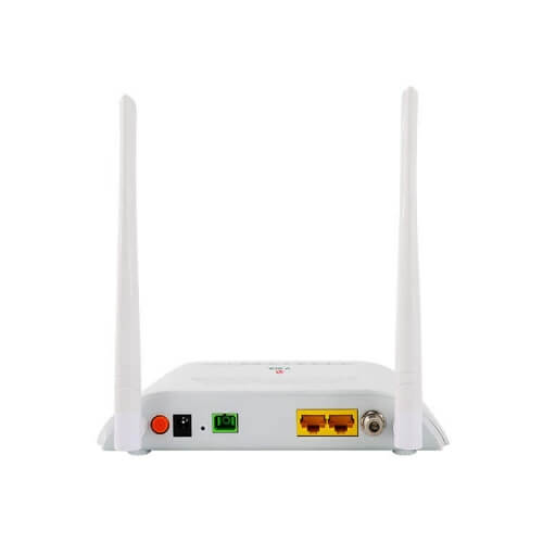 V-Sol  ONU Dual G/EPON con Wi-Fi en 2.4 GHz + 1 puerto LAN Gigabit +  1 puerto LAN Fast Ethernet, hasta 300 Mbps vía inalámbrico