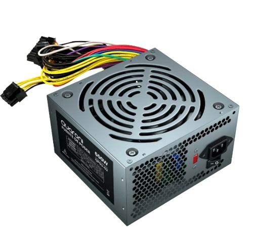 Quaroni QPSU-02 unidad de fuente de alimentación 600 W 20+4 pin ATX ATX Negro