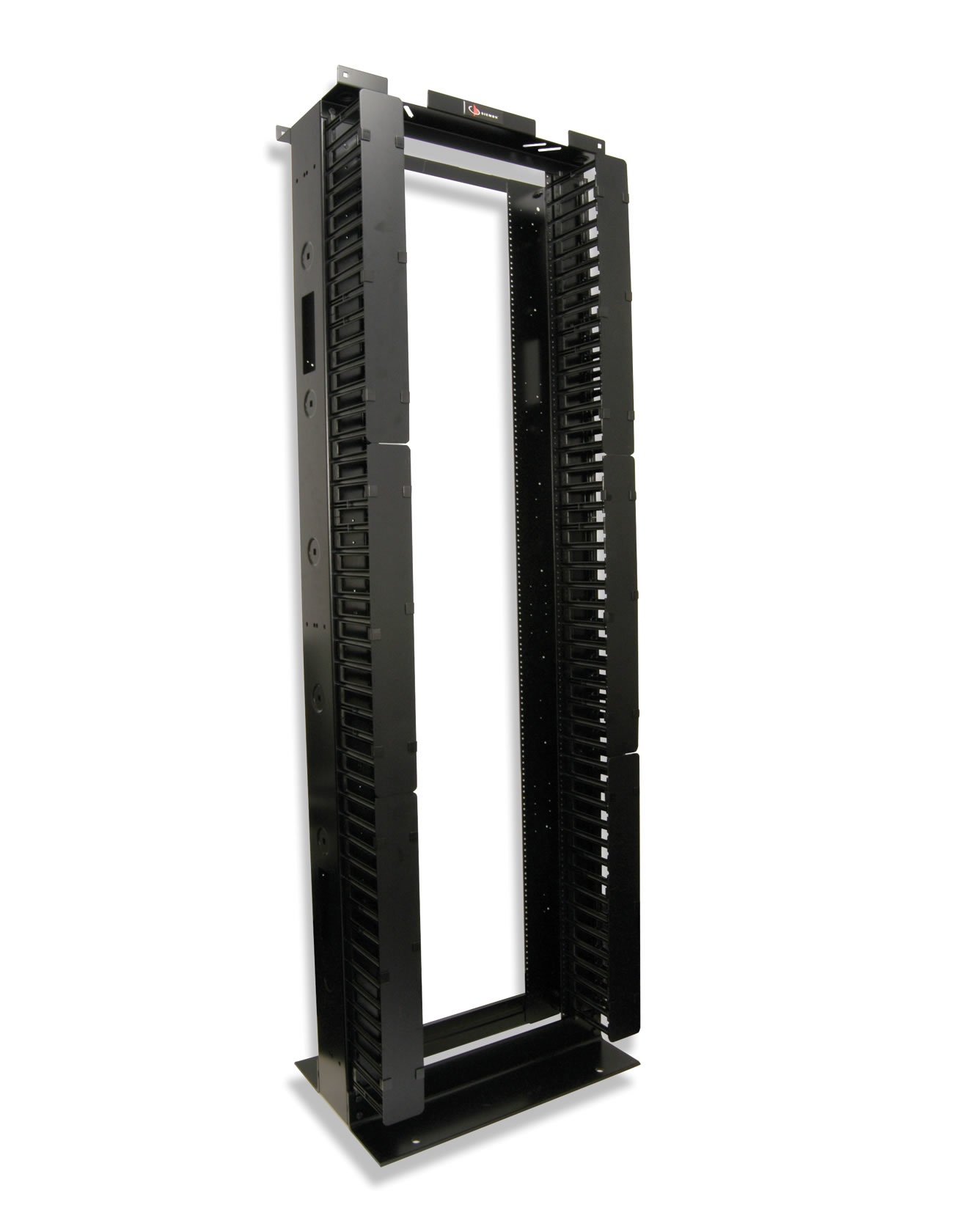 Siemon  Rack de Aluminio System de 7ft x 19in, 45UR, Con organizadores verticales, conexión de tierra y accesorios de montaje