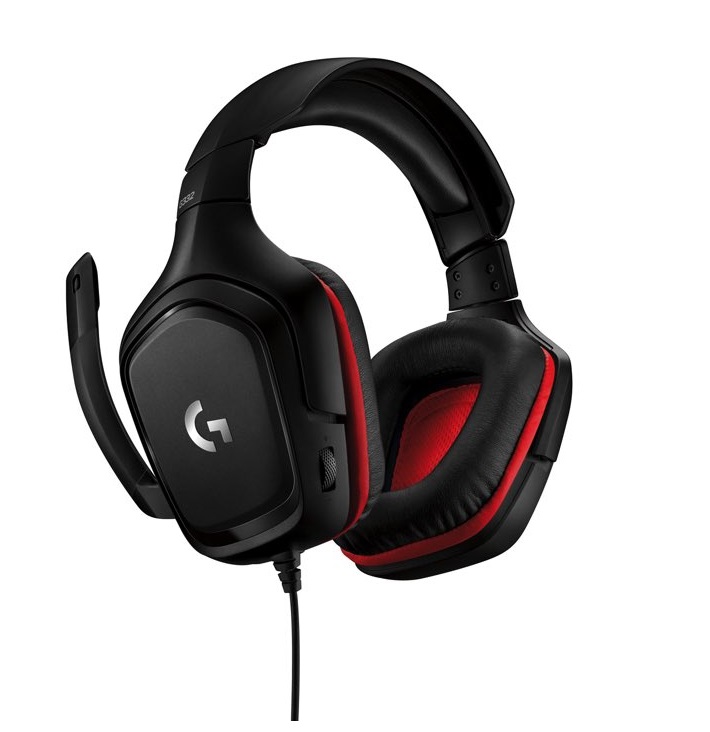 Logitech G G332 Gaming Headset Auriculares Diadema Conector de 3,5 mm Negro, Rojo