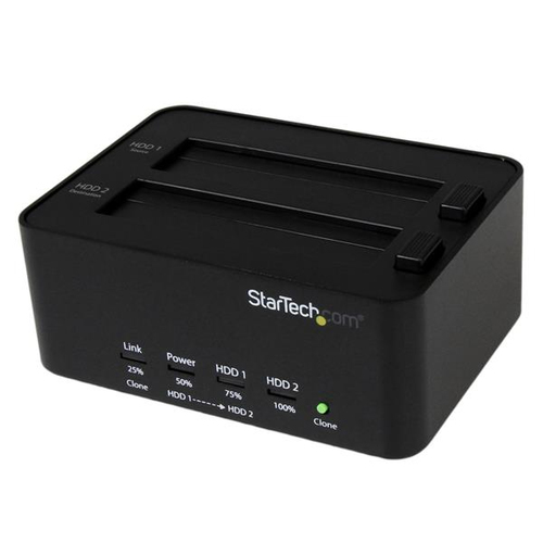 StarTech.com Base Duplicador Autónomo USB 3.0 de Discos Duros HDD SATA 2.5" 3.5" - Docking Station Clonador