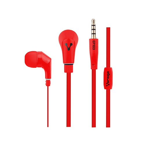 Vorago EP-103/RD audífono y auriculare Auriculares Alámbrico Intra auditivo Llamadas/Música Rojo