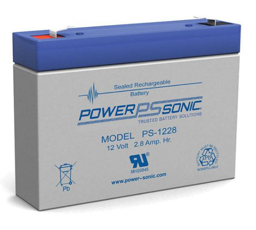 Power-Sonic  Batería 12V, 2.8AH, Para Respaldo, Tecnologías AGM/VRLA, 5 Años Vida Útil, Terminales F1, Reconocida UL