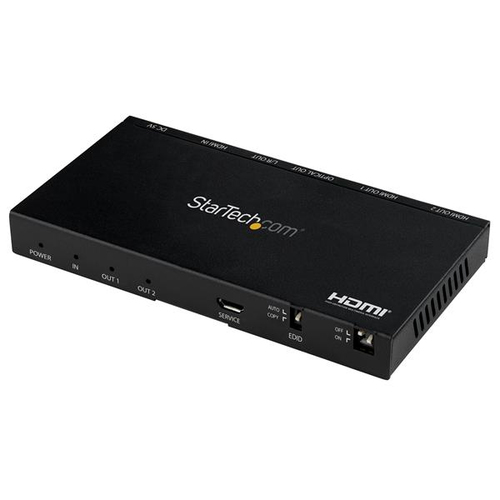 StarTech.com Splitter Divisor de Señal HDMI de 2 Puertos - 4K 60Hz - Con Escalador Interno