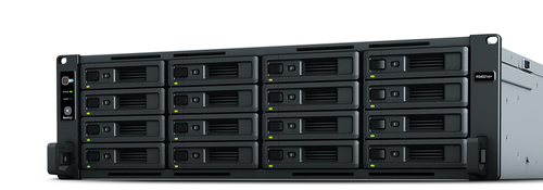Synology  Servidor NAS para Rack (3 U) de 16 Bahías (Expandible a 40 Bahías) / Hasta 720 TB / 16GB RAM / Servicio Nube Gratis (P2P) / Administración Remota y Respaldo Programado