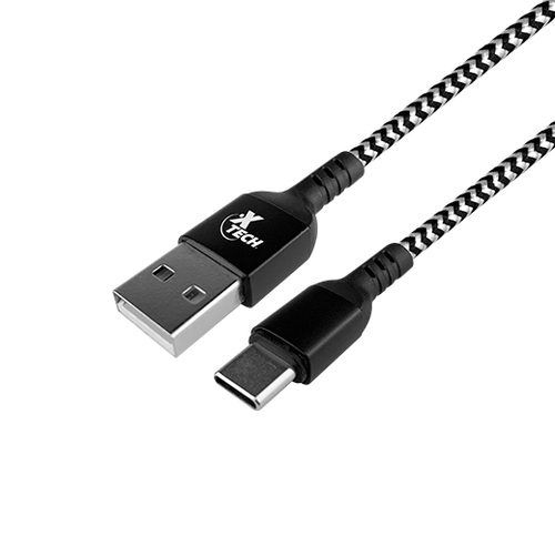 Xtech XTC-511 cable USB 1.8 m USB 2.0 USB A USB C Negro, Blanco
