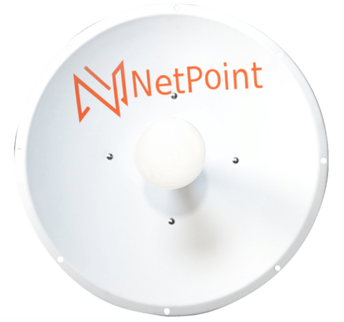 NetPoint  Antena Direccional / 3 ft / 4.9-6.4 GHz / Ganancia 34 dBi / SLANT de 45 ° y 90° / Incluye Jumpers con conector N-Macho a RSMA / montaje incluido.