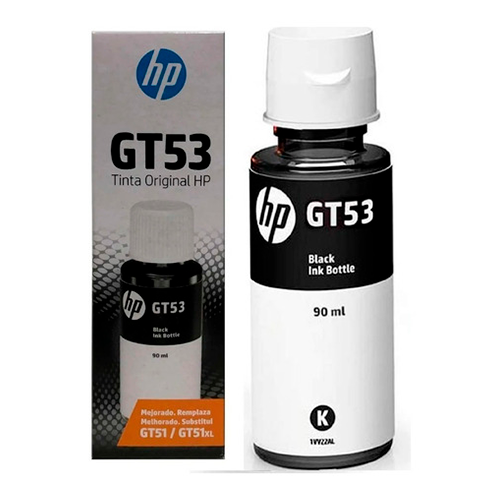 HP Botella de tinta original GT53 de 90 ml, negro