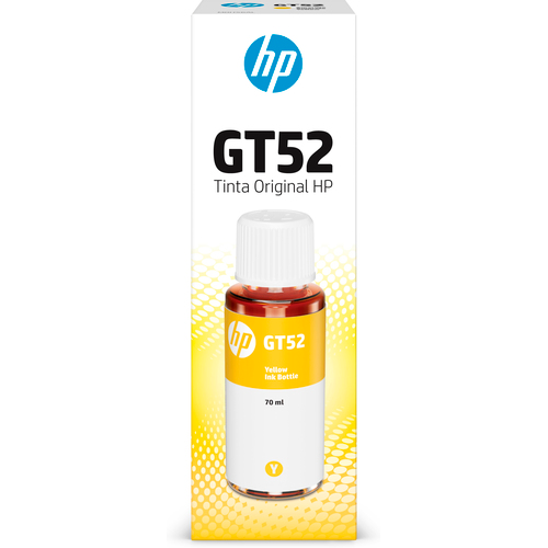 HP Botella de Tinta GT52 Amarilla Original