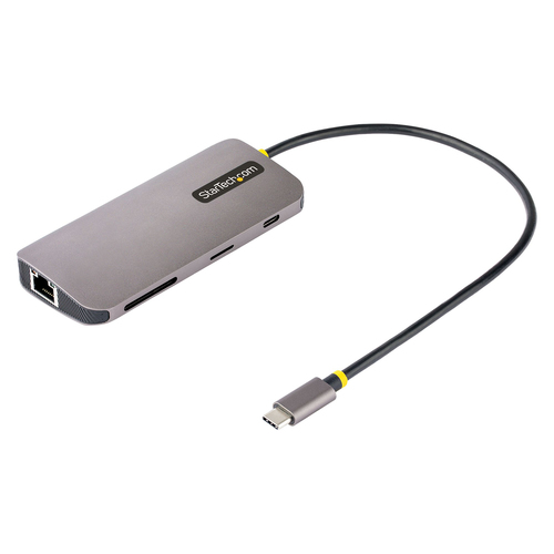 StarTech.com Adaptador Multipuertos USB C de Video 4K a 60Hz, con Hub de 3 Puertos USB-A de 5Gbps, Entrega de Alimentación USB de 100W, Red Ethernet