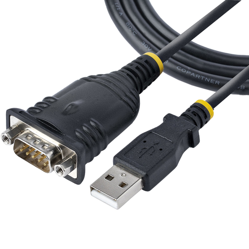 StarTech.com Cable de 1m USB a Serial, Conversor DB9 Macho RS232 a USB, Prolific, Adaptador USB a Serial para PLC/Impresora/Escáner