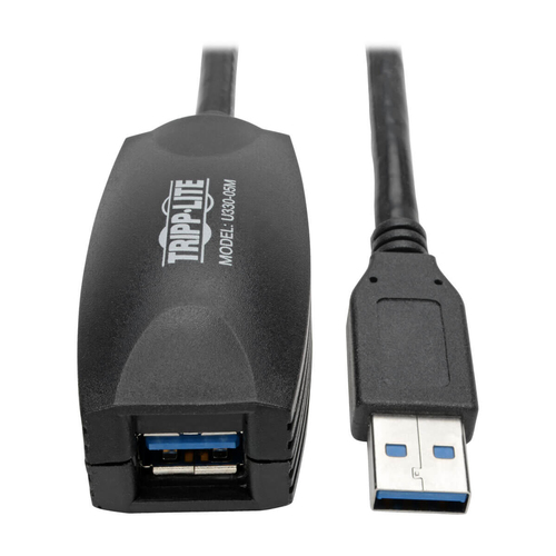 Tripp Lite U330-05M Cable de Extensión Repetidor Activo USB 3.0 SuperSpeed (A M/H), 5 m [16 pies]