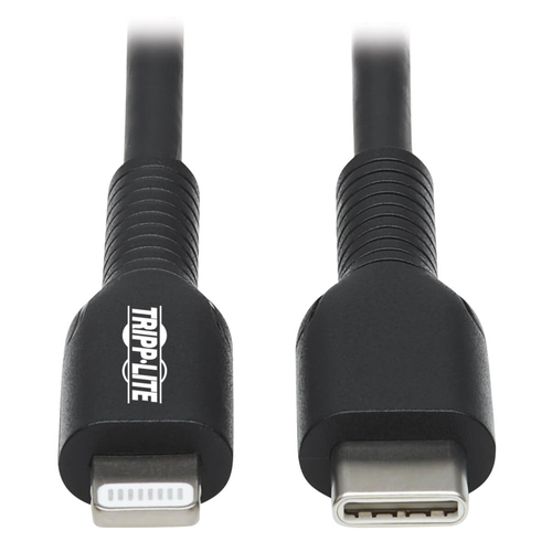 Tripp Lite M102-01M-BK Cable de Sincronización y Carga USB C a Lightning (M/M), Certificado MFi, Negro, 1 m [3.3 pies]