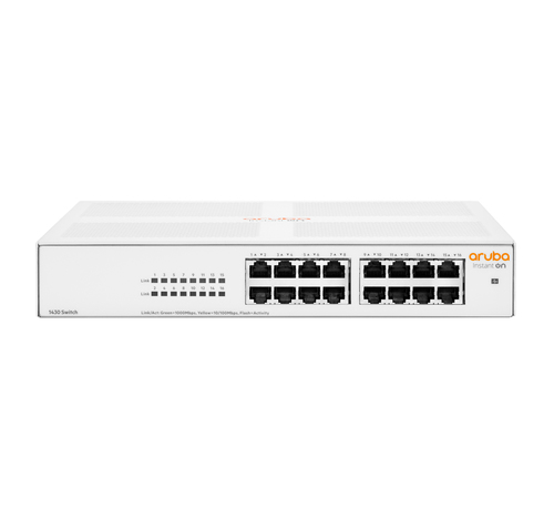 Hewlett Packard Enterprise Aruba Instant On 1430 16G No administrado L2 Gigabit Ethernet (10/100/1000) 1U Blanco