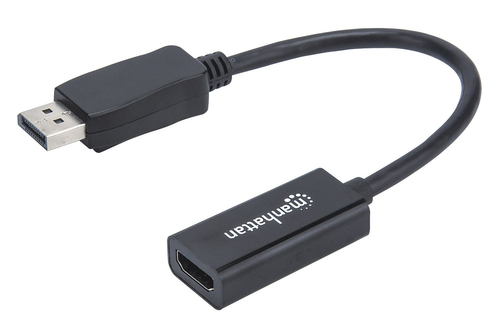Manhattan 151634 adaptador de cable de vídeo 0.15 m HDMI Tipo A (Estándar) DisplayPort Negro