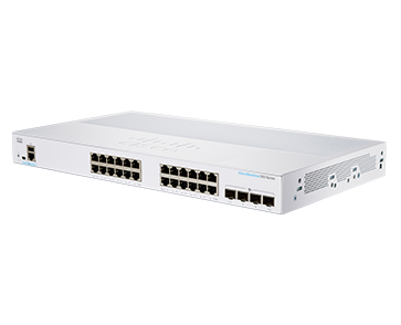 Cisco CBS350-24T-4X-EU dispositivo de redes Gestionado L2/L3 Gigabit Ethernet (10/100/1000) Plata