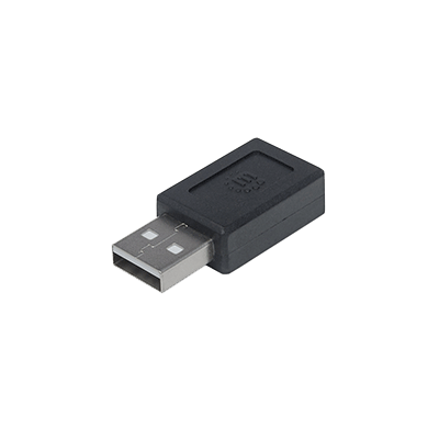 Manhattan 354653 cambiador de género para cable USB A USB C Negro
