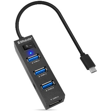BRobotix 6001189 nodo concentrador USB 3.2 Gen 1 (3.1 Gen 1) Type-A 5000 Mbit/s Negro