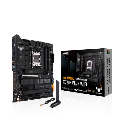 ASUS Tarjeta Madre ATX TUF Gaming X670E Plus WiFi, S-AM5, AMD X670, HDMI, 128GB DDR5 para AMD