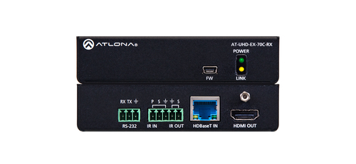 ATLONA  Receptor 4K/UHD HDMI sobre HDBaseT con control y PoE
