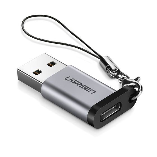 UGREEN  Adaptador USB 3.0 Macho a USB-C 3.1 Tipo C Hembra / Caja de Aluminio / Carga y sincronización de datos /  Admite corriente de 3A