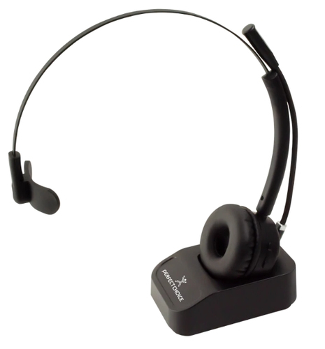 Perfect Choice PC-116974 audífono y auriculare Auriculares Inalámbrico Diadema Oficina/Centro de llamadas Bluetooth Base de carga Negro