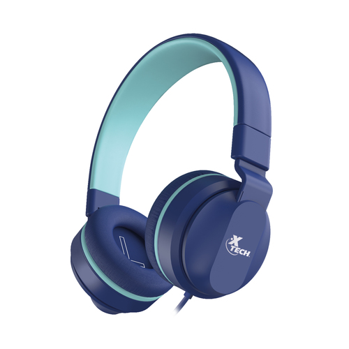 Xtech XTH-356 audífono y auriculare Audífonos Alámbrico Diadema Llamadas/Música Azul