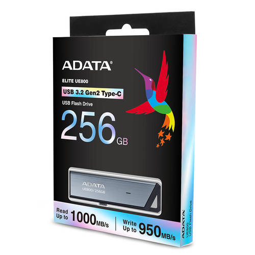 ADATA UE800 unidad flash USB 256 GB USB Tipo C 3.2 Gen 2 (3.1 Gen 2) Plata