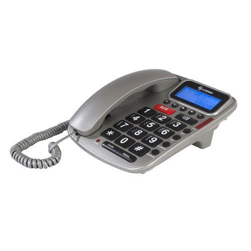 Steren TEL-235 teléfono Teléfono DECT Identificador de llamadas Plata