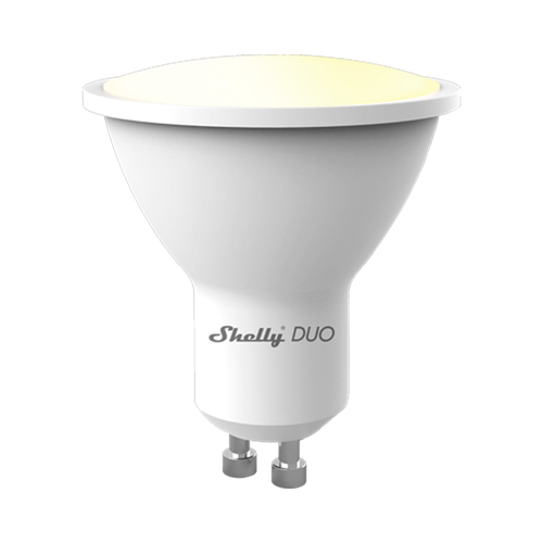 Shelly  Foco tipo Gu10 inteligente con señal inalámbrica, color dual blanco y cálido, uso de App Shelly. AC 100-240V