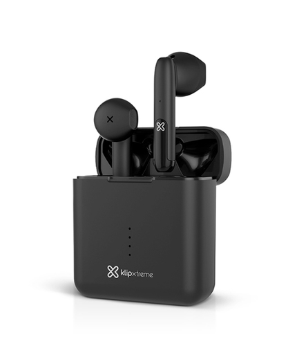 Klip Xtreme TwinTouch Auriculares True Wireless Stereo (TWS) Intra auditivo Llamadas/Música Bluetooth Negro