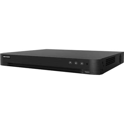 Hikvision  DVR 32 Canales TurboHD + 8 Canales IP / 5 Megapixel Lite - 3K Lite / Acusense (Evita Falsas Alarmas) / Audio por Coaxitron / 2 Bahías de Disco Duro / H.265+ / Salida de Video en Full HD