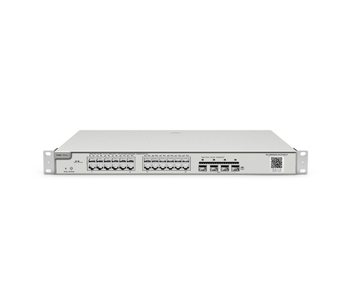 RUIJIE  Switch Administrable PoE Capa 2+ Plus, con 24 puertos Gigabit PoE 802.3af/at + 4 SFP+ para fibra 10Gb, gestión gratuita desde la nube, 370w