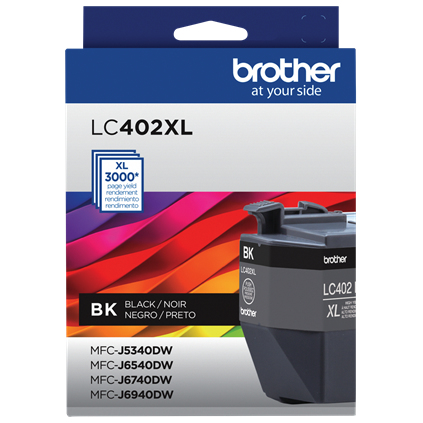 Brother LC402XLBK cartucho de tinta 1 pieza(s) Original Alto rendimiento (XL) Negro