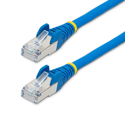 StarTech.com Cable de 0.9m de Red Ethernet CAT6a - Azul - Low Smoke Zero Halogen (LSZH) - 10GbE - 500MHz - PoE++ de 100W - Snagless sin Pestillo - RJ-45 - Cable de Red S/FTP