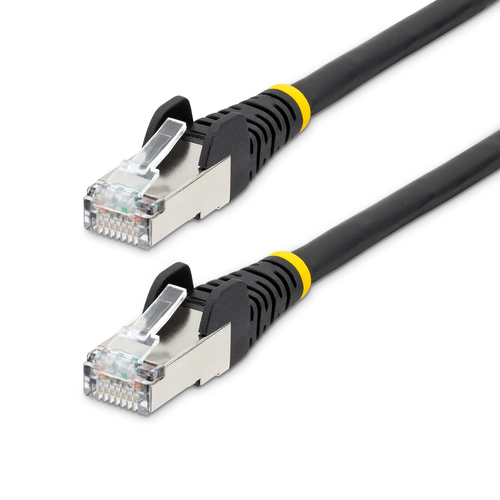 StarTech.com Cable de 4.5m de Red Ethernet CAT6a - Negro - Low Smoke Zero Halogen (LSZH) - 10GbE - 500MHz - PoE++ de 100W - Snagless sin Pestillo - RJ-45 - Cable de Red S/FTP