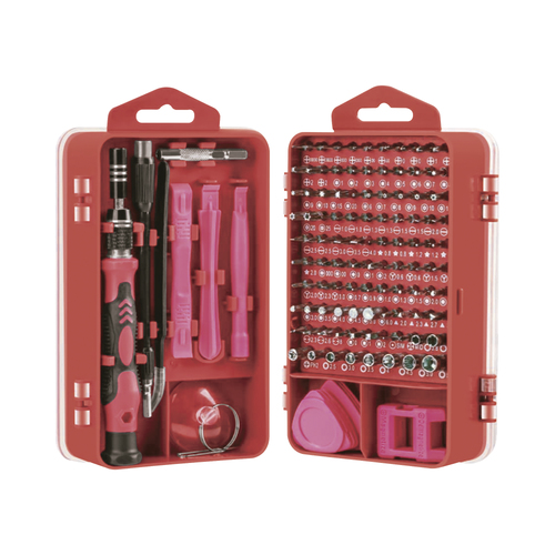 Precision Tools  Juego de Reparación de Pantallas o Dispositivos Electrónicos de Uso Fino con 115 piezas con Estuche de Almacenaje.