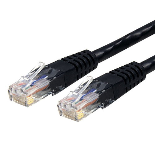 StarTech.com Cable de 3m Negro de Red Gigabit Cat6 Ethernet RJ45 UTP Moldeado - Certificado ETL