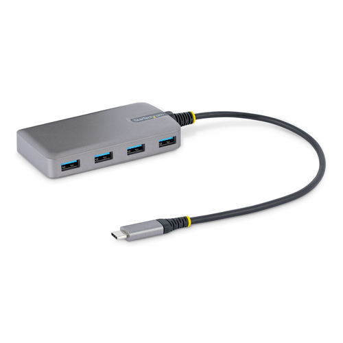 StarTech.com Hub USB de 4 Puertos USBA - USB 3.0 de 5Gbps - Alimentado por el Bus - Concentrador USB-C de 4 Puertos USB-A con Alimentación Opcional