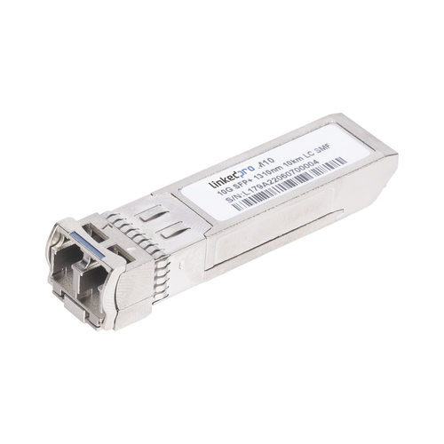 LinkedPRO  Transceptor Óptico SFP+ (Mini-Gbic) / Monomodo 1310 nm / 10 Gbps / 10GBASE-LR / Conectores LC/UPC Dúplex / DDM / Hasta 20 km