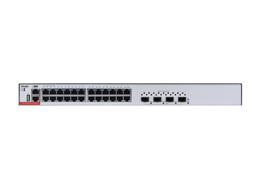 RUIJIE  Switch Administrable Capa 3 con 24 puertos Gigabit + 4 SFP+ para fibra 10Gb, gestión gratuita desde la nube.