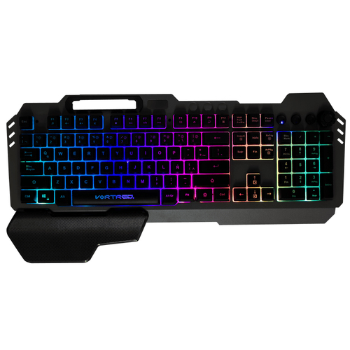 MCAShop Teclado Perfect Choice HOLDER Tamano completo 100 USB Interruptor de membrana LED RGB Negro