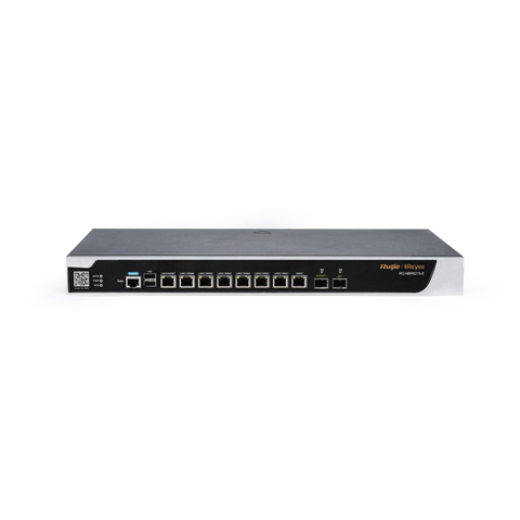 Ruijie Networks  Router Core Administrable Cloud 8 Puertos Gigabit, 1 Puertos SFP 1GB Y 1 Puertos SFP+ 10GB hasta 2000 clientes.