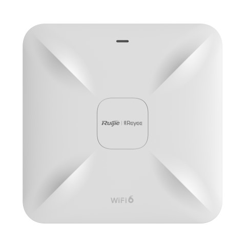 RUIJIE  Punto de Acceso Wi-Fi 6 para Interior, se Instala en Techo o Pared, hasta 512 Usuarios y 3.2 Gbps, Doble Banda 802.11ax MU-MIMO 4x4