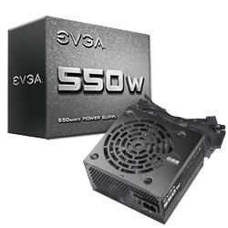 EVGA 100-N1-0550-L1 unidad de fuente de alimentación 550 W 20-pin ATX ATX Negro