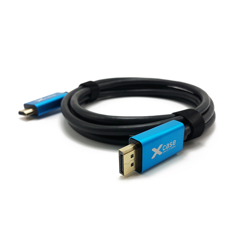 X-Case DPCABHDMI3 adaptador de cable de vídeo 3 m DisplayPort HDMI Negro, Azul